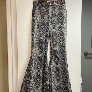 Free people snakeskin flare Jean